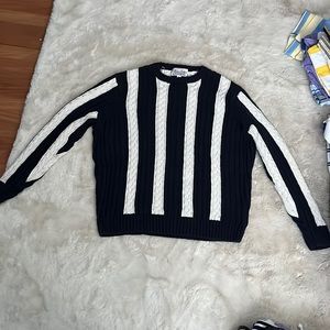 Vintage Brooks Brothers navy and white stripped sweater